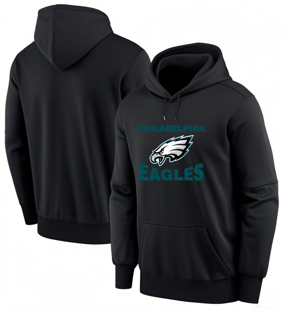 Men 2025 Philadelphia Eagles black hoodie style 4